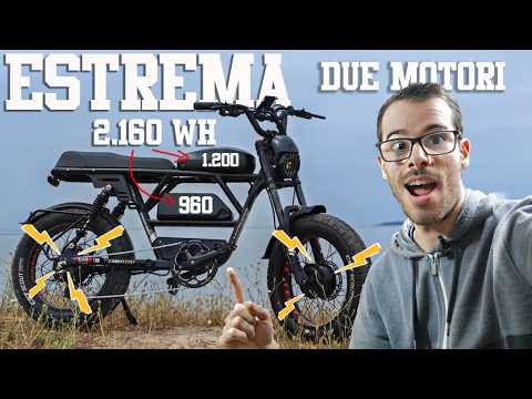 O bicicletă electrică super-puternică cu două motoare și o baterie masivă: Lankeleisi X Black Knight